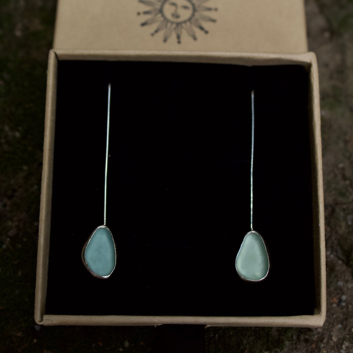 Ocean long hook earrings