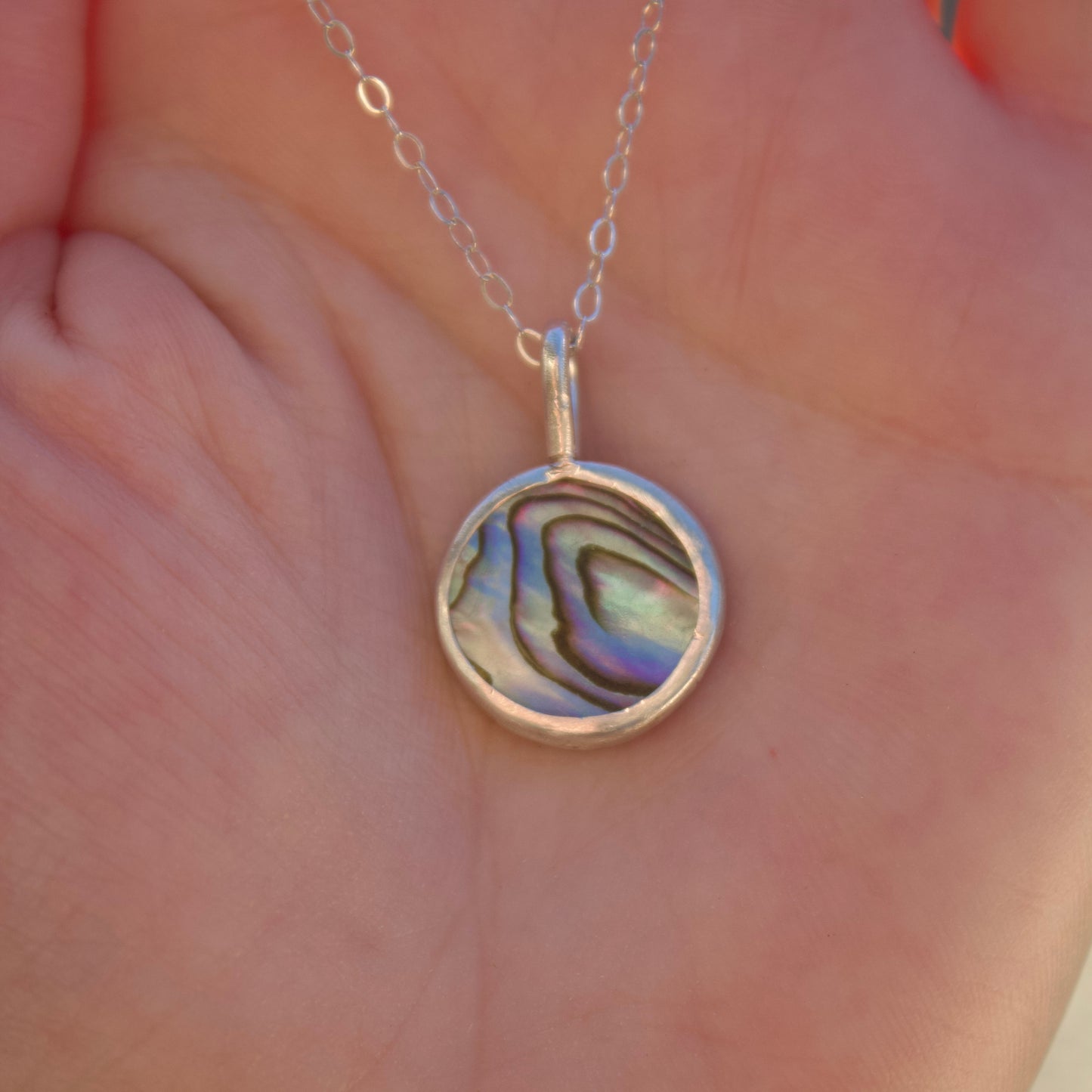 Abalone coin necklace II