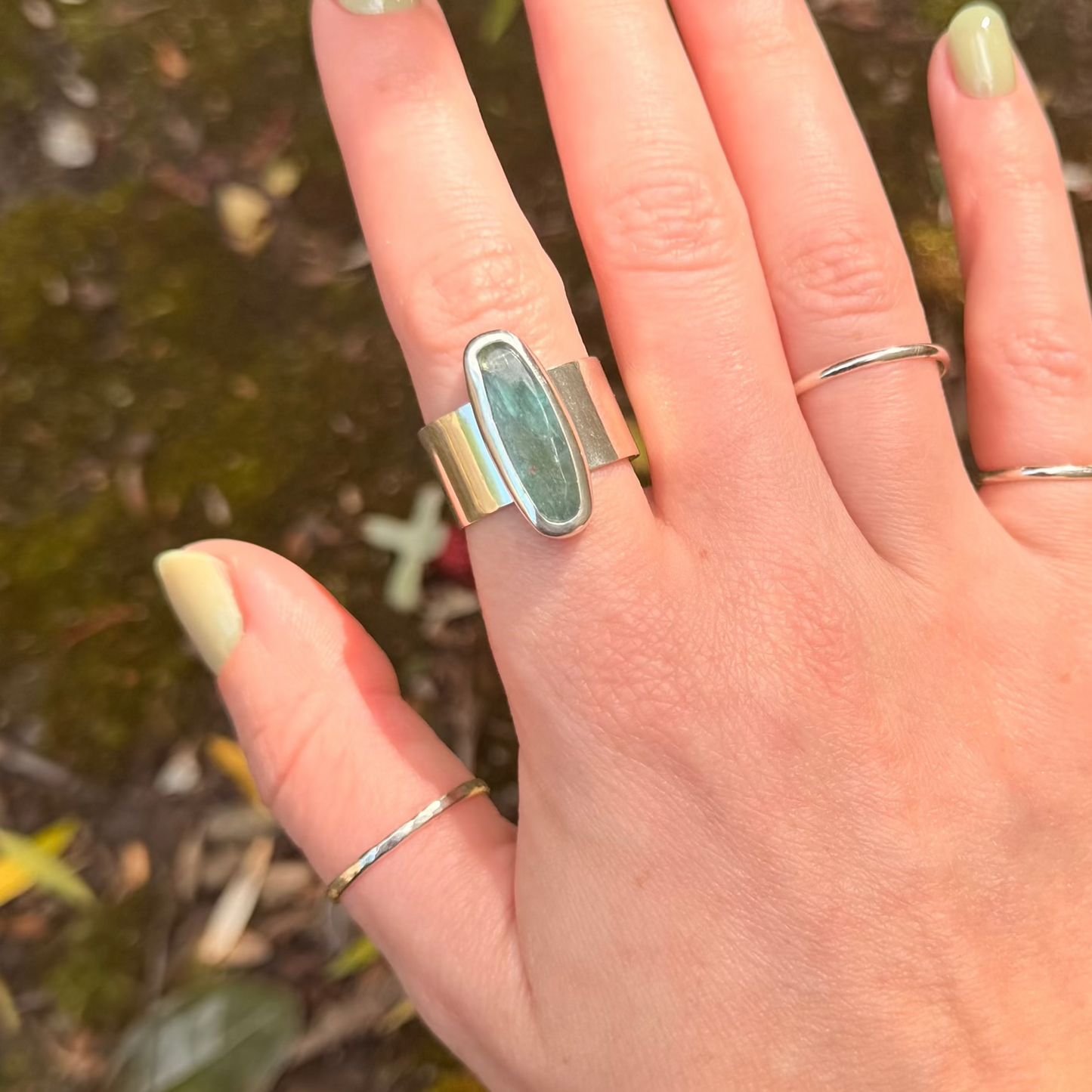 Prism II- Blue Kyanite ring