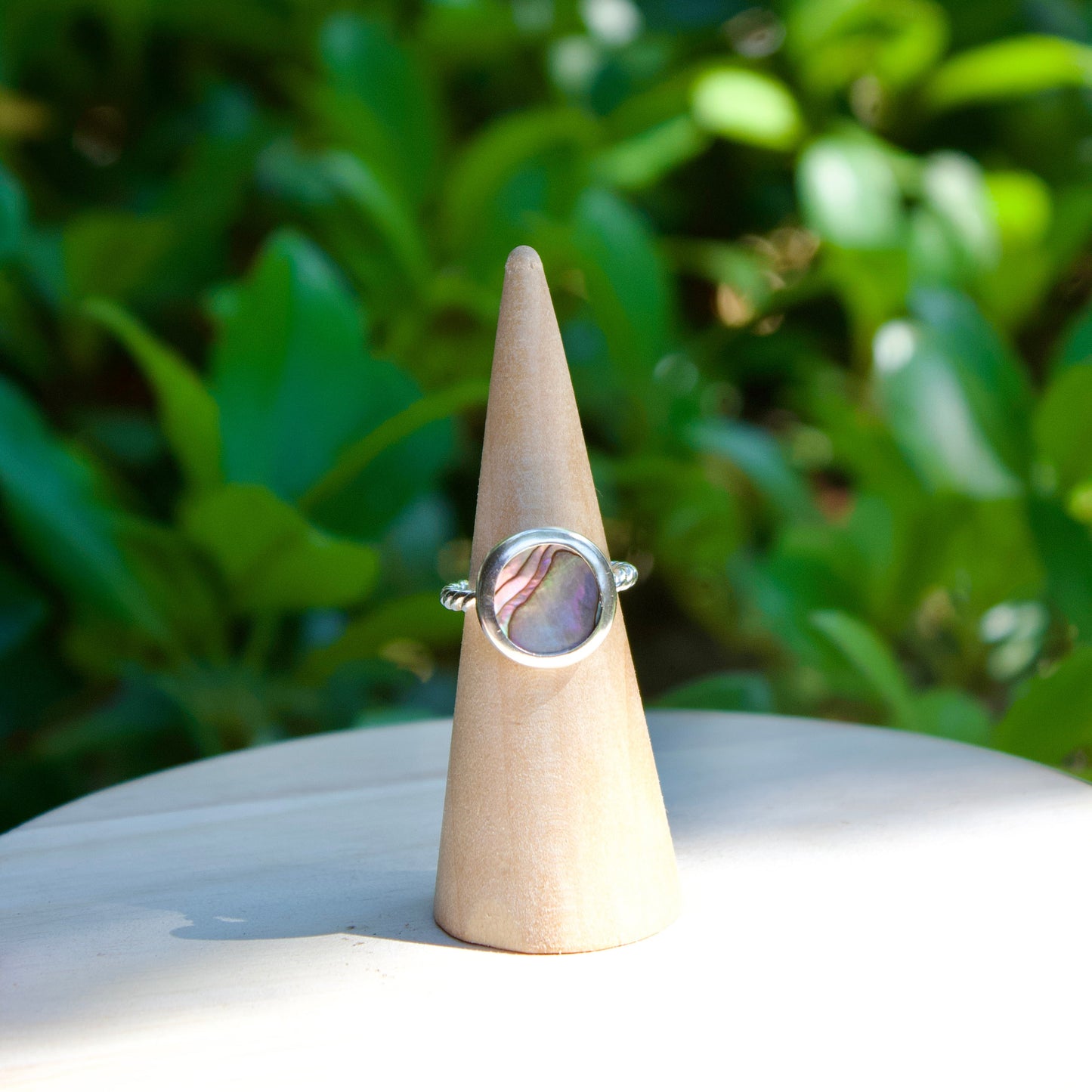 Abalone twist ring