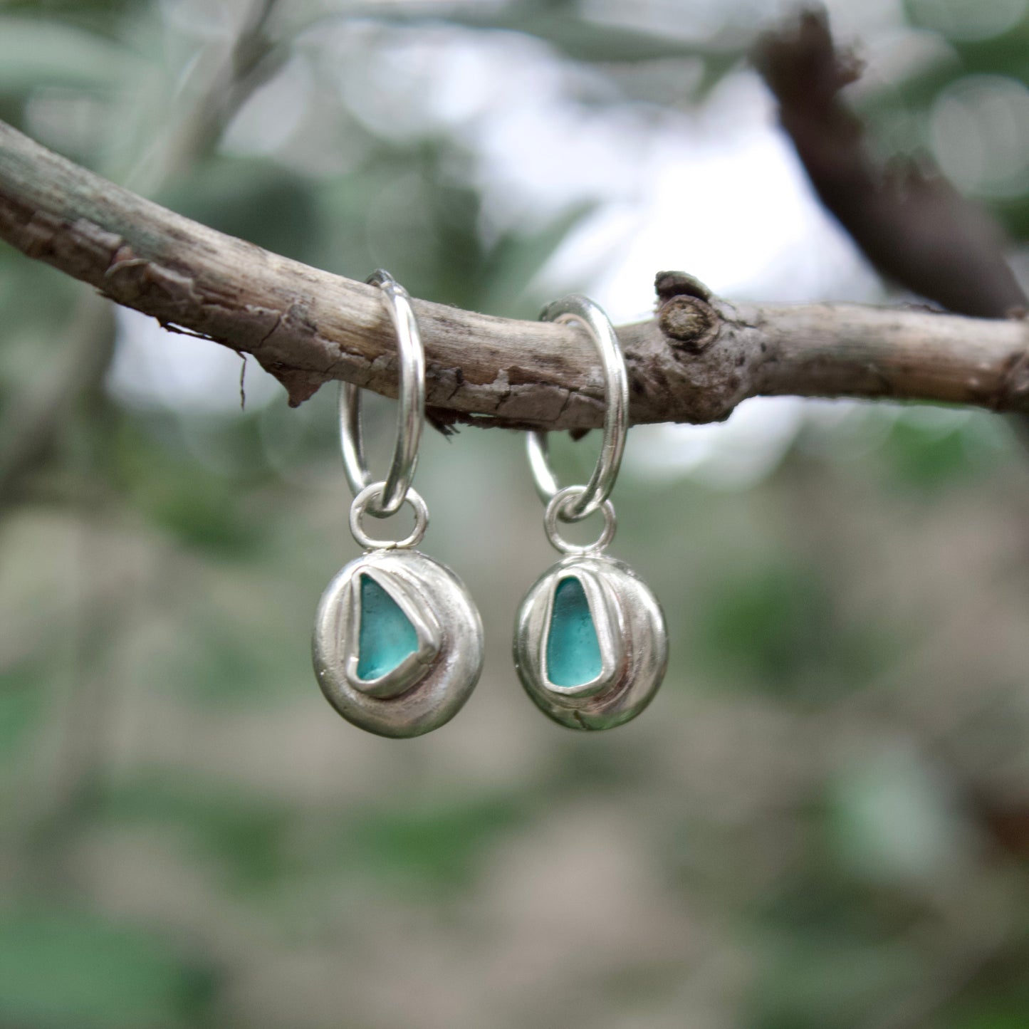 Ocean pebble hoops