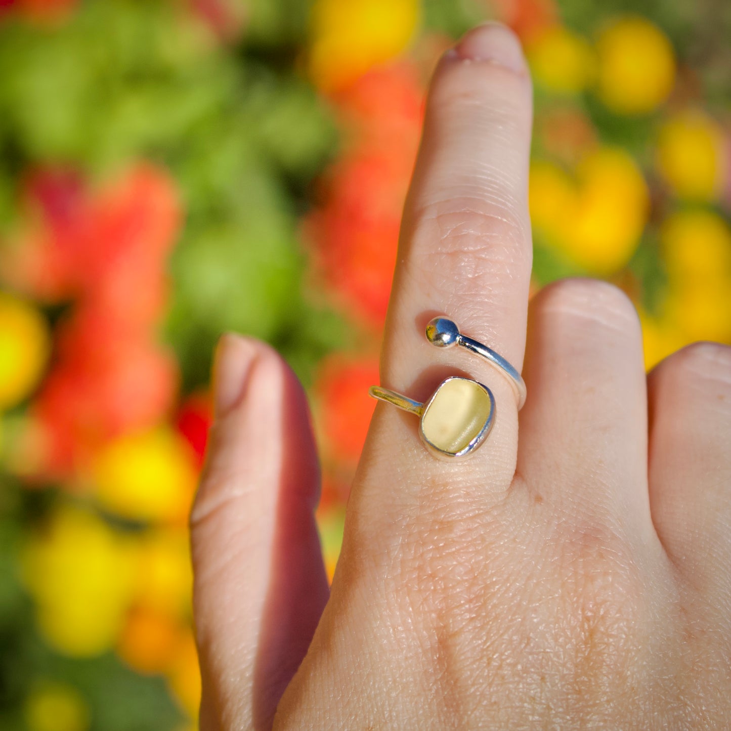 Swirl ring yellow