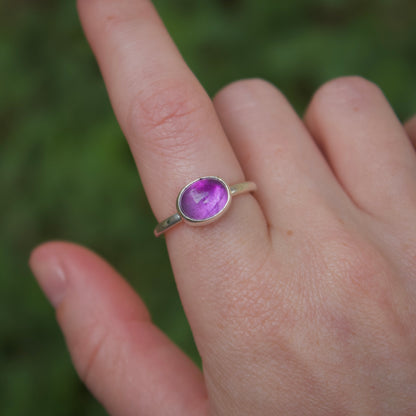 Dainty amethyst ring