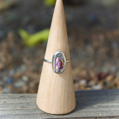 Dainty abalone ring