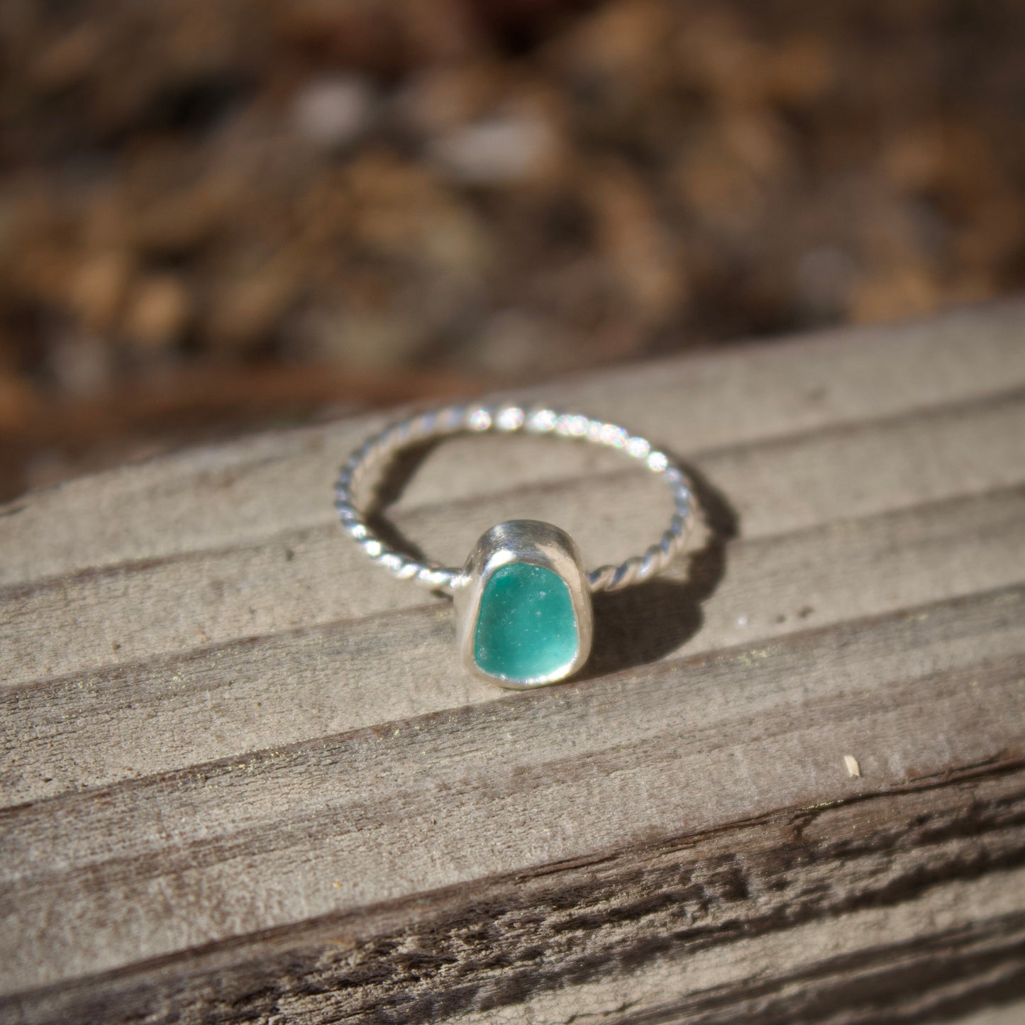 Dainty aqua ring