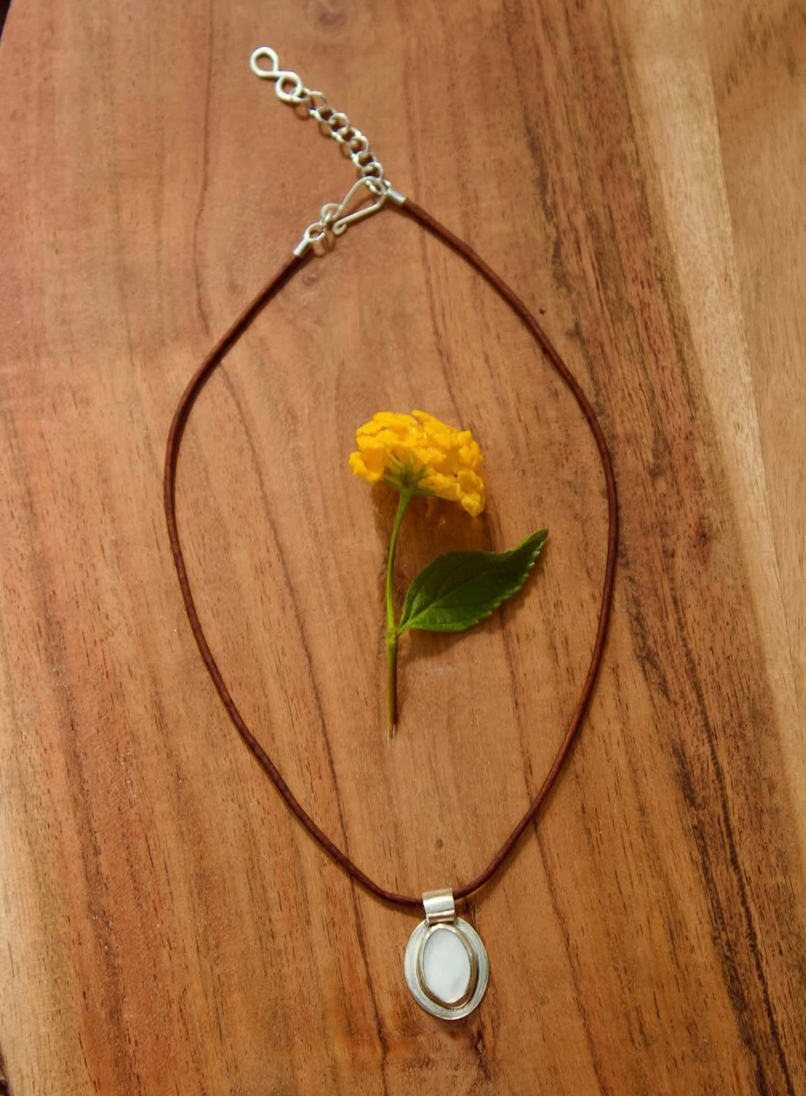 Flower moon necklace