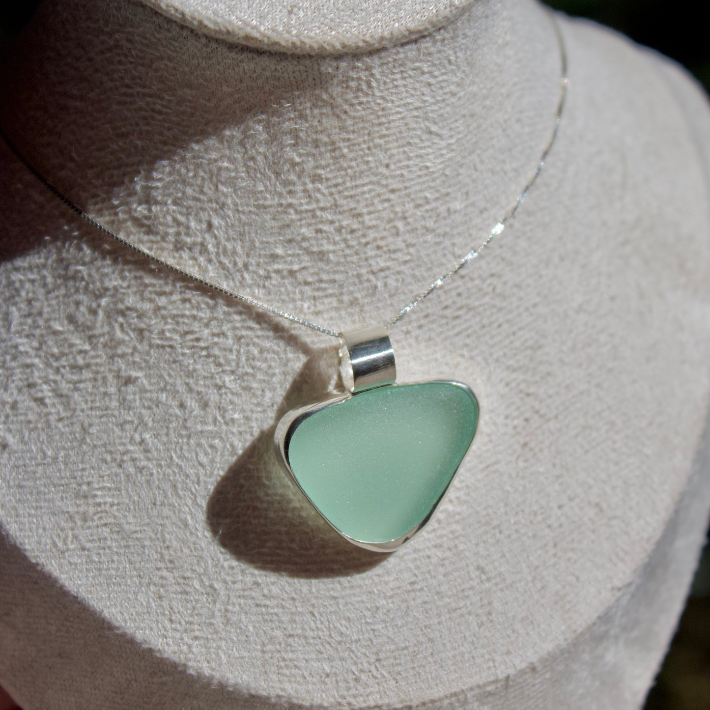 Chunky sea glass necklace