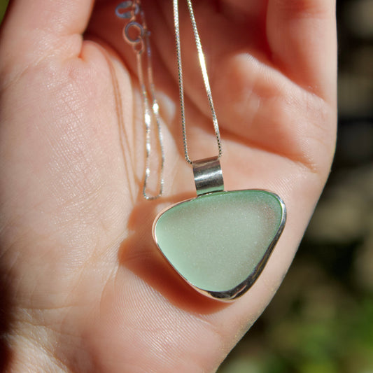 Chunky sea glass necklace