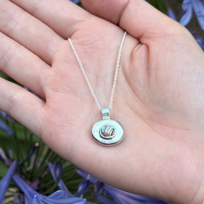 Abalone pebble necklace