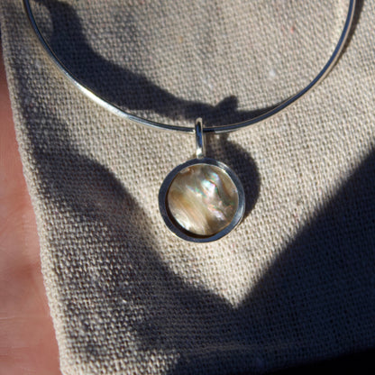 Abalone charm bangle