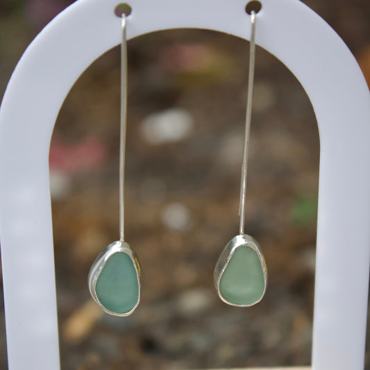 Ocean long hook earrings