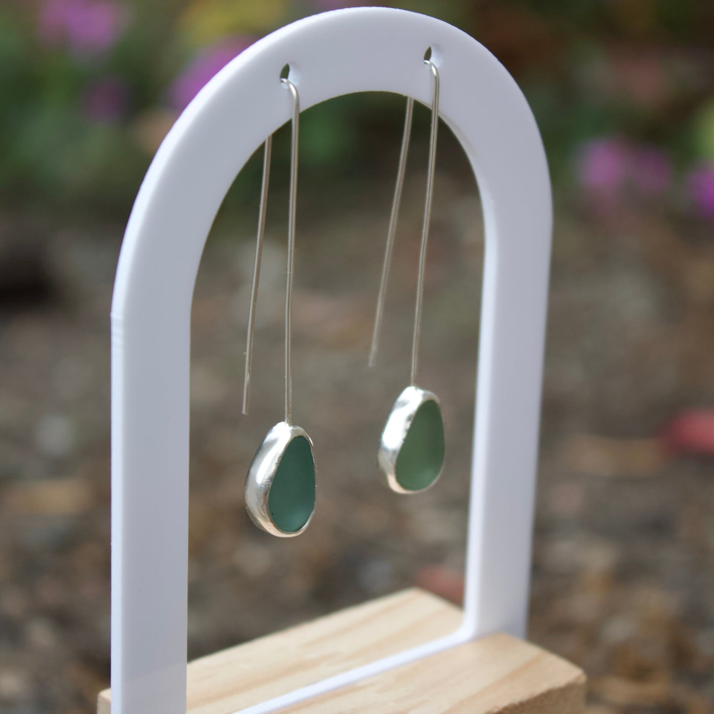 Ocean long hook earrings