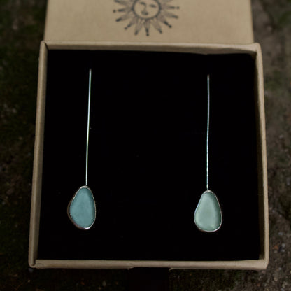 Ocean long hook earrings