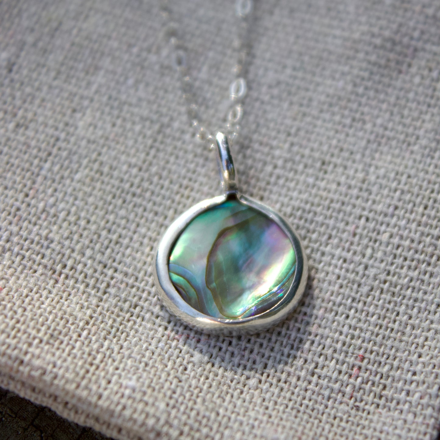 Abalone coin necklace I