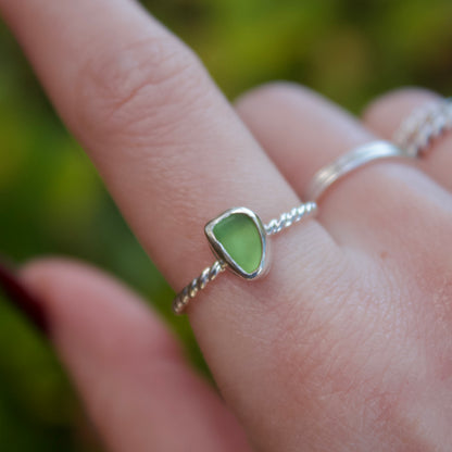 Dainty green ring size 6.5