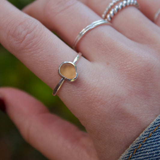 Dainty peach ring size 8.5