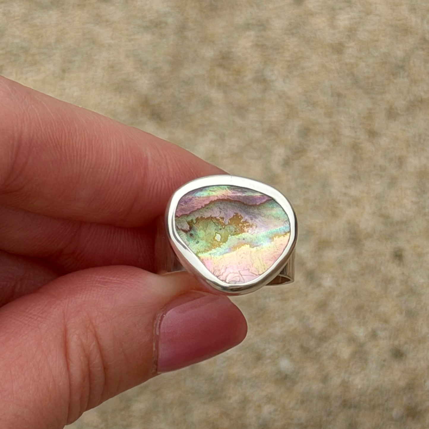 Adjustable abalone ring III
