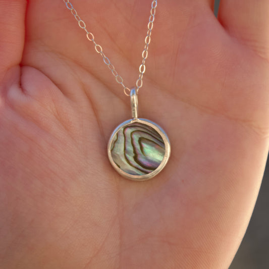Abalone coin necklace II