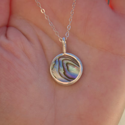 Abalone coin necklace II