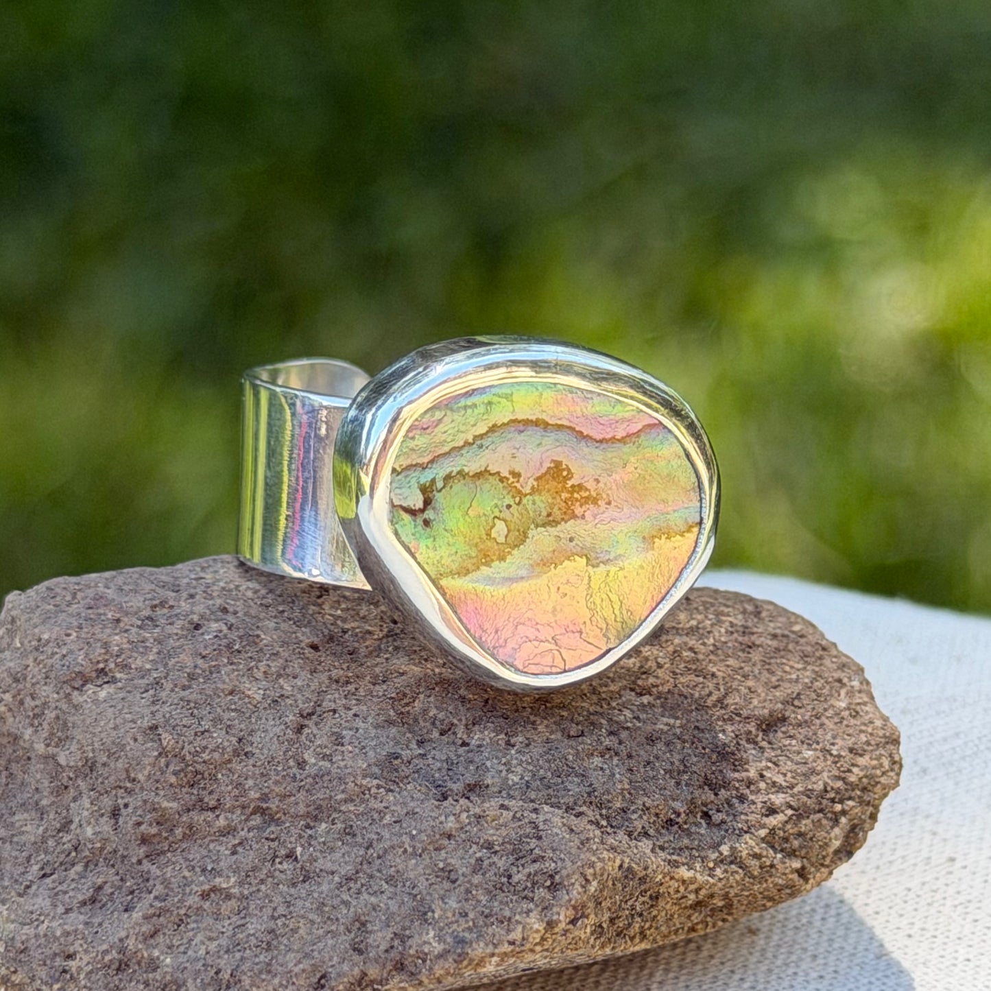 Adjustable abalone ring III