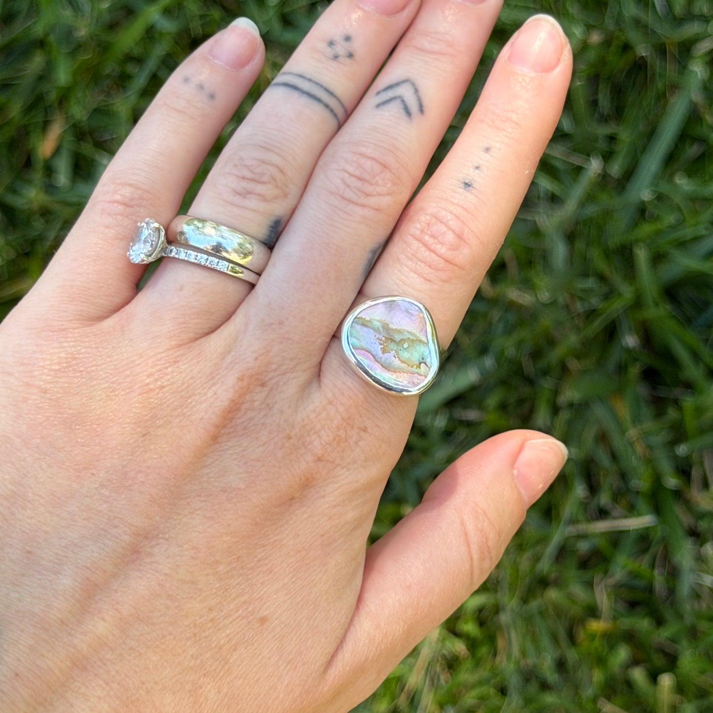 Adjustable abalone ring III