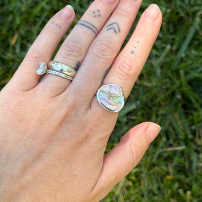 Adjustable abalone ring III