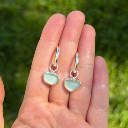 Sea glass hoops