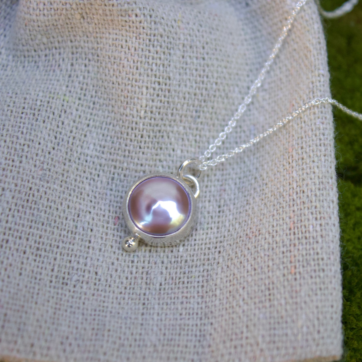 Pink pearl necklace