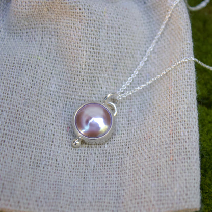Pink pearl necklace