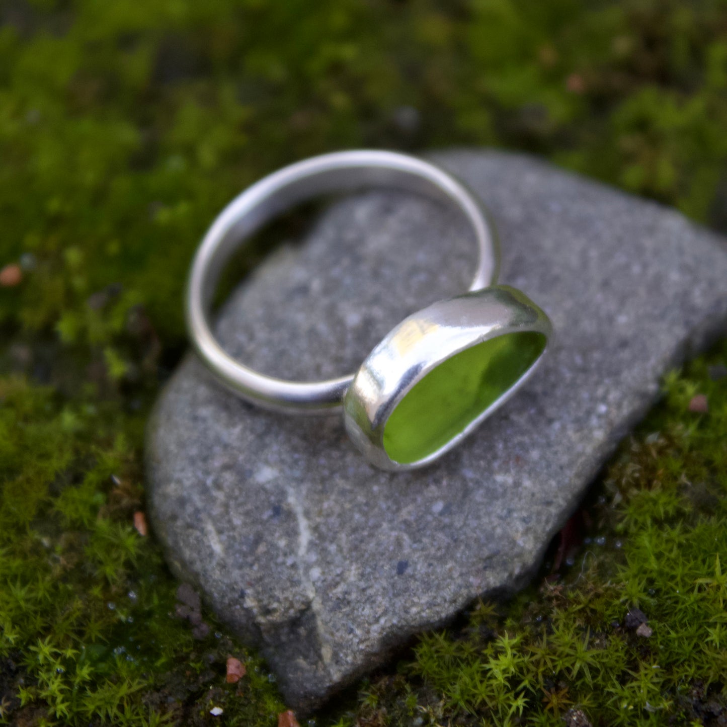 Lime green ring size 7