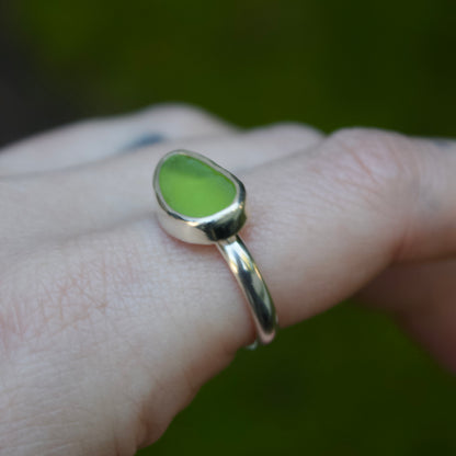Lime green ring size 7