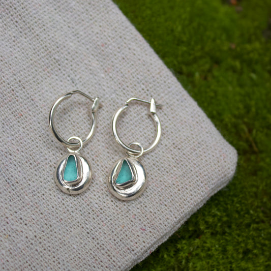 Ocean pebble hoops