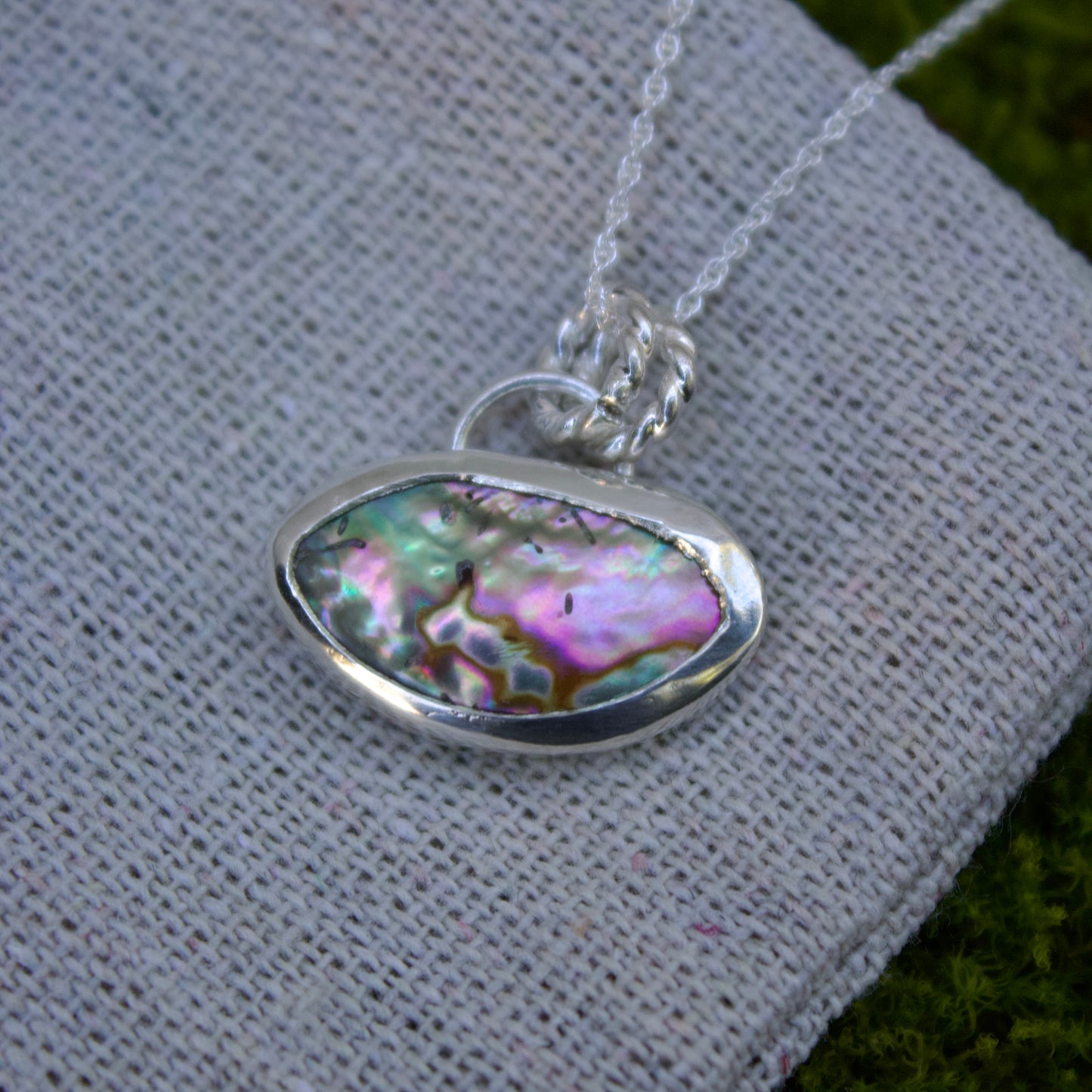 Abalone glow necklace