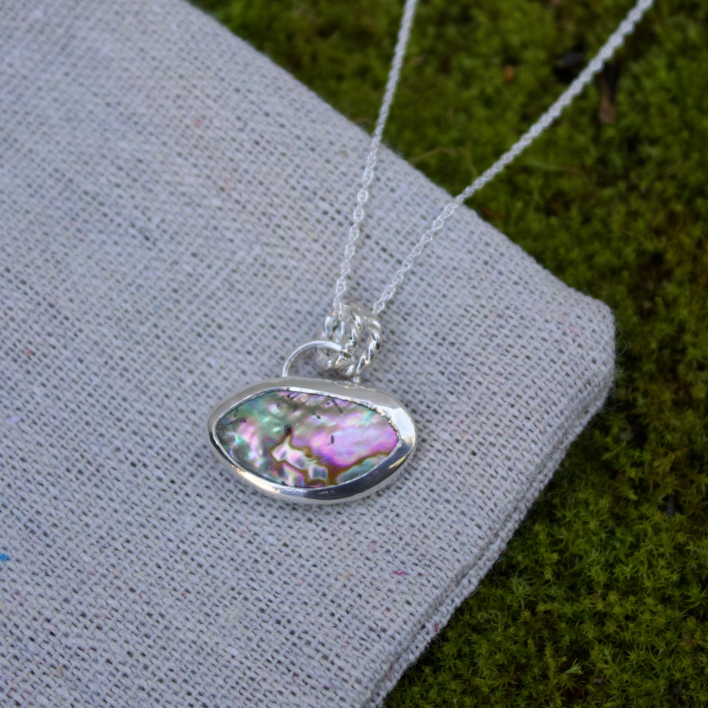 Abalone glow necklace