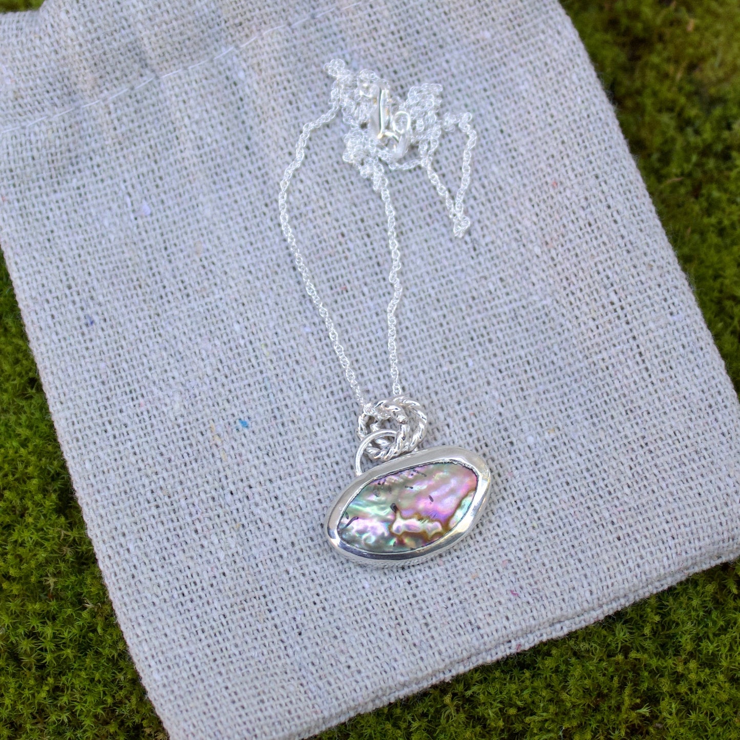 Abalone glow necklace