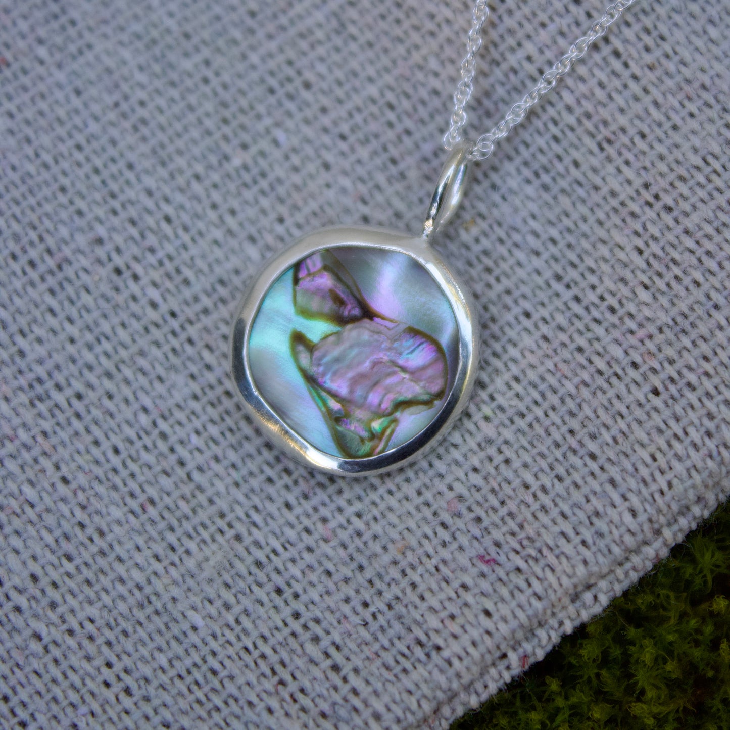 Abalone coin necklace IV