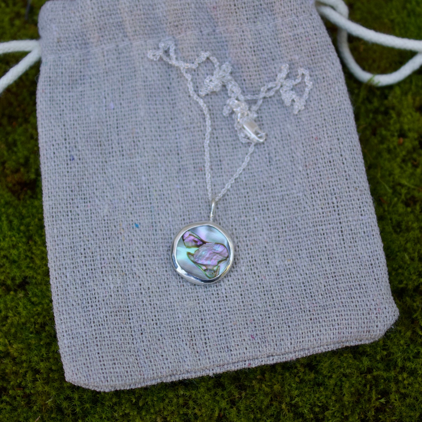 Abalone coin necklace IV