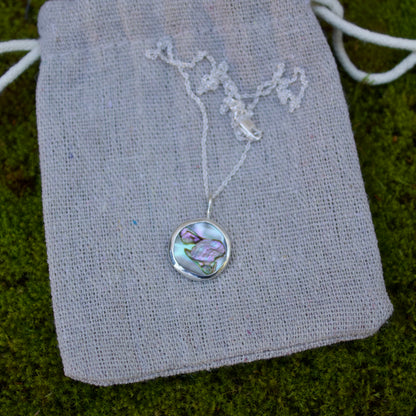 Abalone coin necklace IV