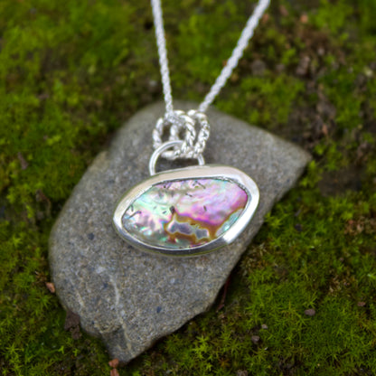 Abalone glow necklace