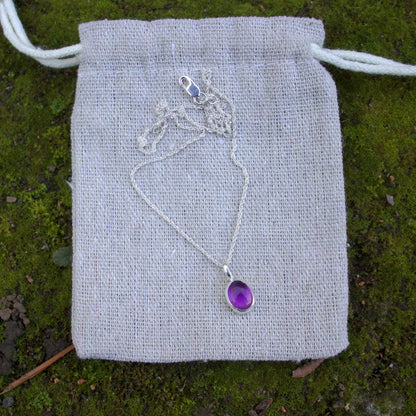 Tiny amethyst necklace
