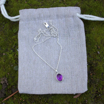 Tiny amethyst necklace