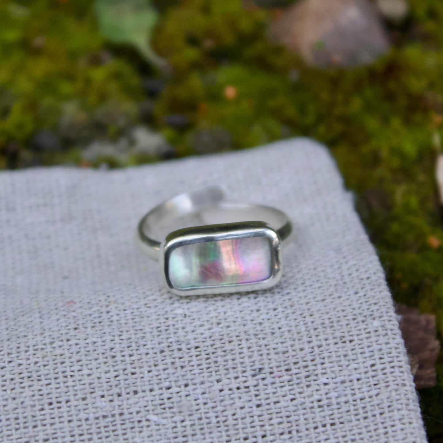 Adjustable abalone ring II