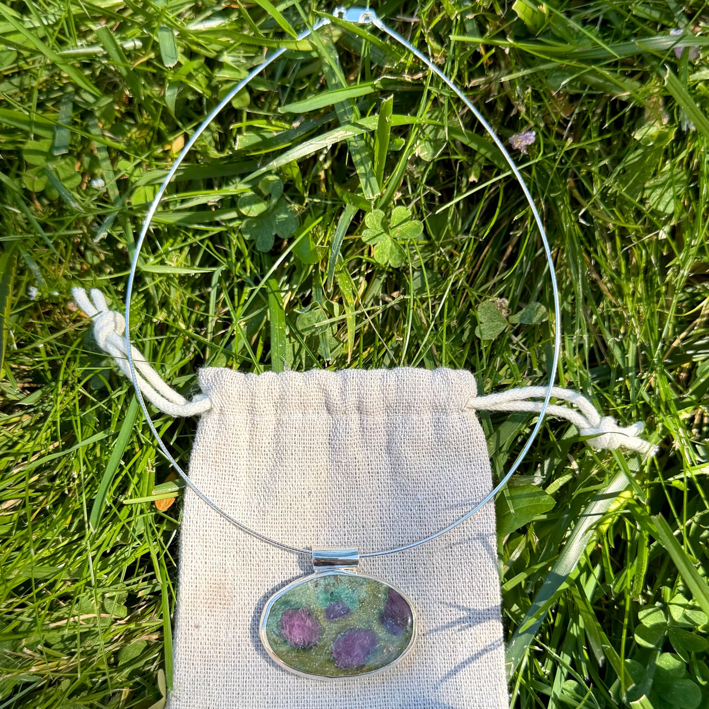 Ruby fuchsite choker
