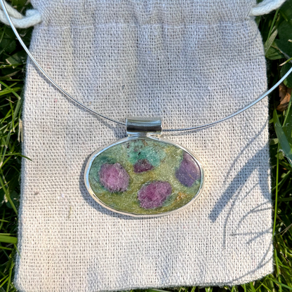 Ruby fuchsite choker