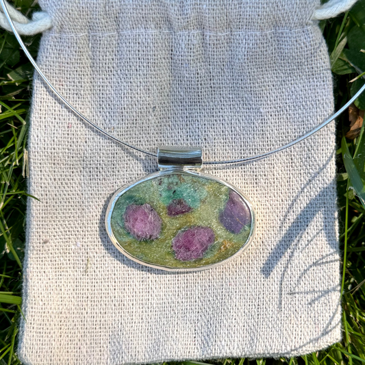Ruby fuchsite choker