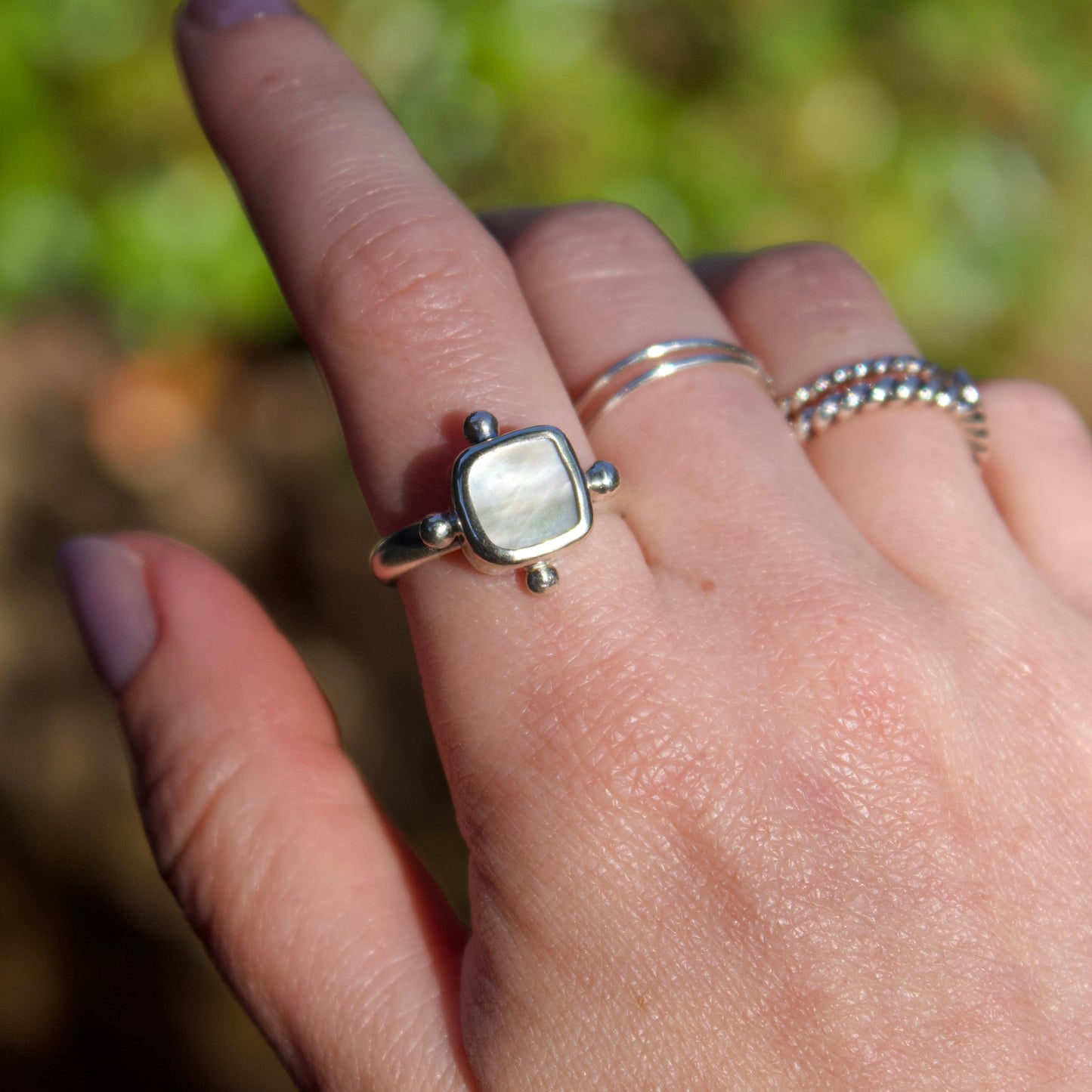Square halo ring size 7.5