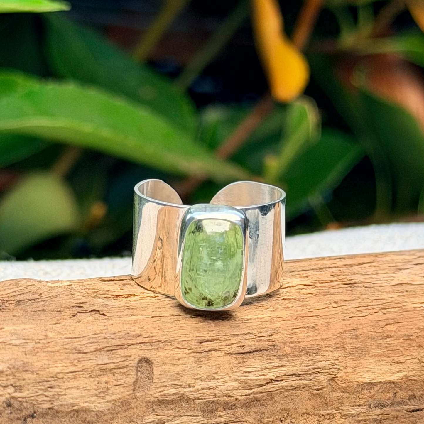 Prism IV- Green Kyanite ring