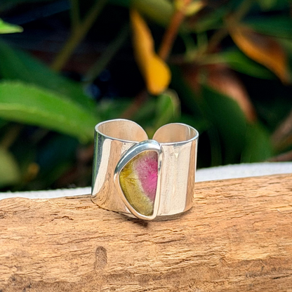 Prism III- Watermelon Tourmaline ring