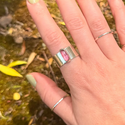 Prism V- Pink Tourmaline ring