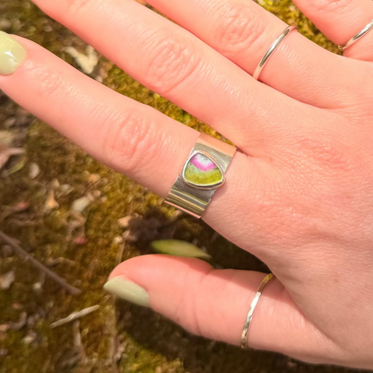 Prism I- Watermelon Tourmaline ring